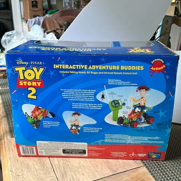 Vintage NEW! Toy Story 2 Interactive Adventure Buddies w/ RC Buggy 